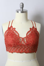 Load image into Gallery viewer, X-Large Padded Crochet Lace Longline Bralette
