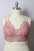 Load image into Gallery viewer, X-Large Padded Crochet Lace Longline Bralette
