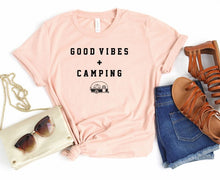 Load image into Gallery viewer, Good Vibes Plus Camping Softstyle Tee
