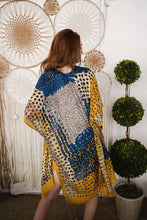 Load image into Gallery viewer, Vibrant Multicolor Frayed Edge Kimono w/ Armholes
