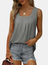 Load image into Gallery viewer, Ruched Square Neck Tank
