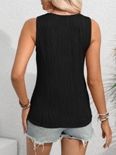 Load image into Gallery viewer, Textured Cutout Round Neck Tank
