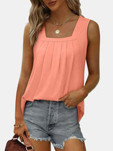 Load image into Gallery viewer, Ruched Square Neck Tank
