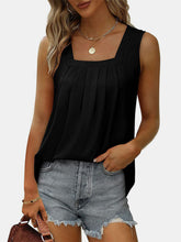Load image into Gallery viewer, Ruched Square Neck Tank

