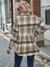 Load image into Gallery viewer, Plaid Button Up Dropped Shoulder Shirt
