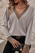 Load image into Gallery viewer, V-Neck Dropped Shoulder Blouse
